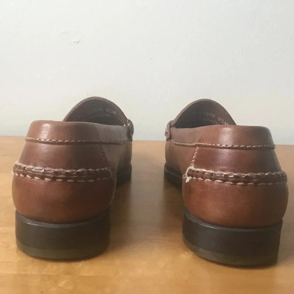 johnston & murphy shoes Penny Loafer Brown  Leather Dress Comfort sz9.5 M - Picture 10 of 12